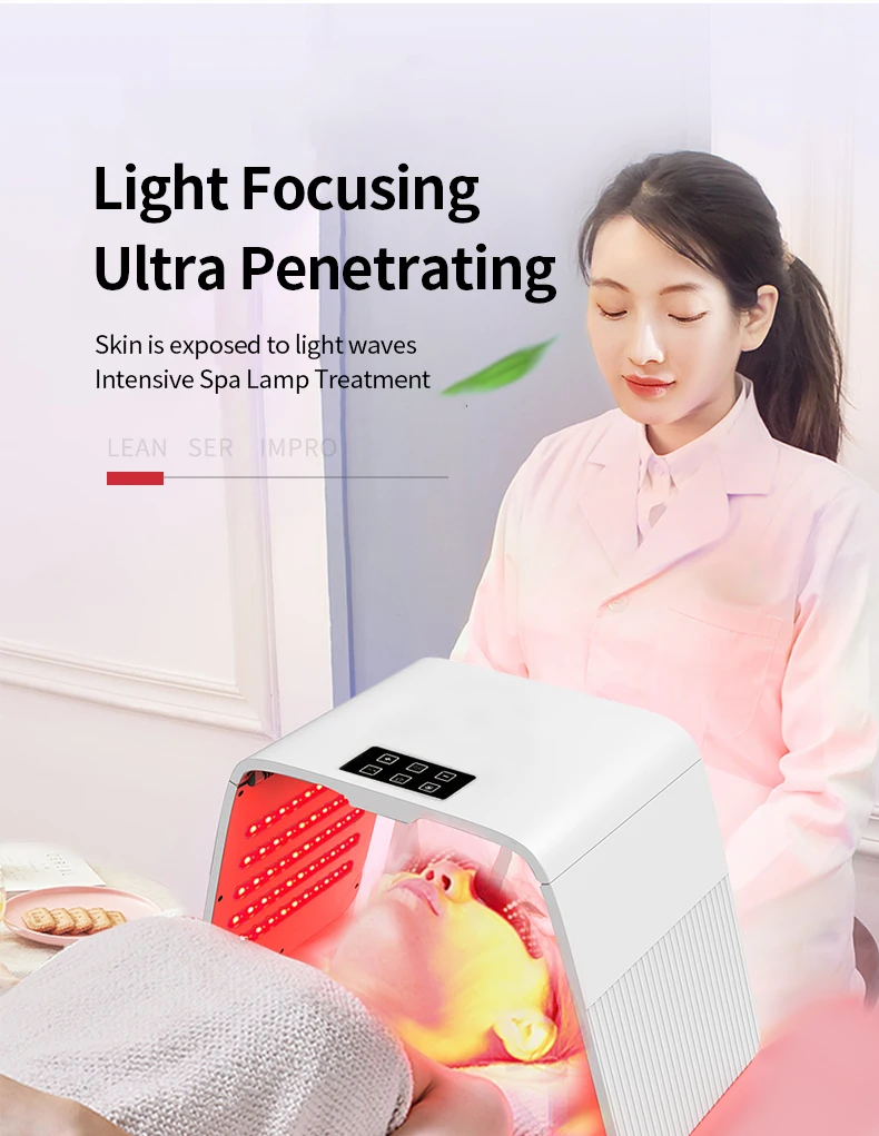 PDT Photon Infrared Light Facial Therapy Wrinkle Removal Skin Rejuvenation Silicone Led Face Mask