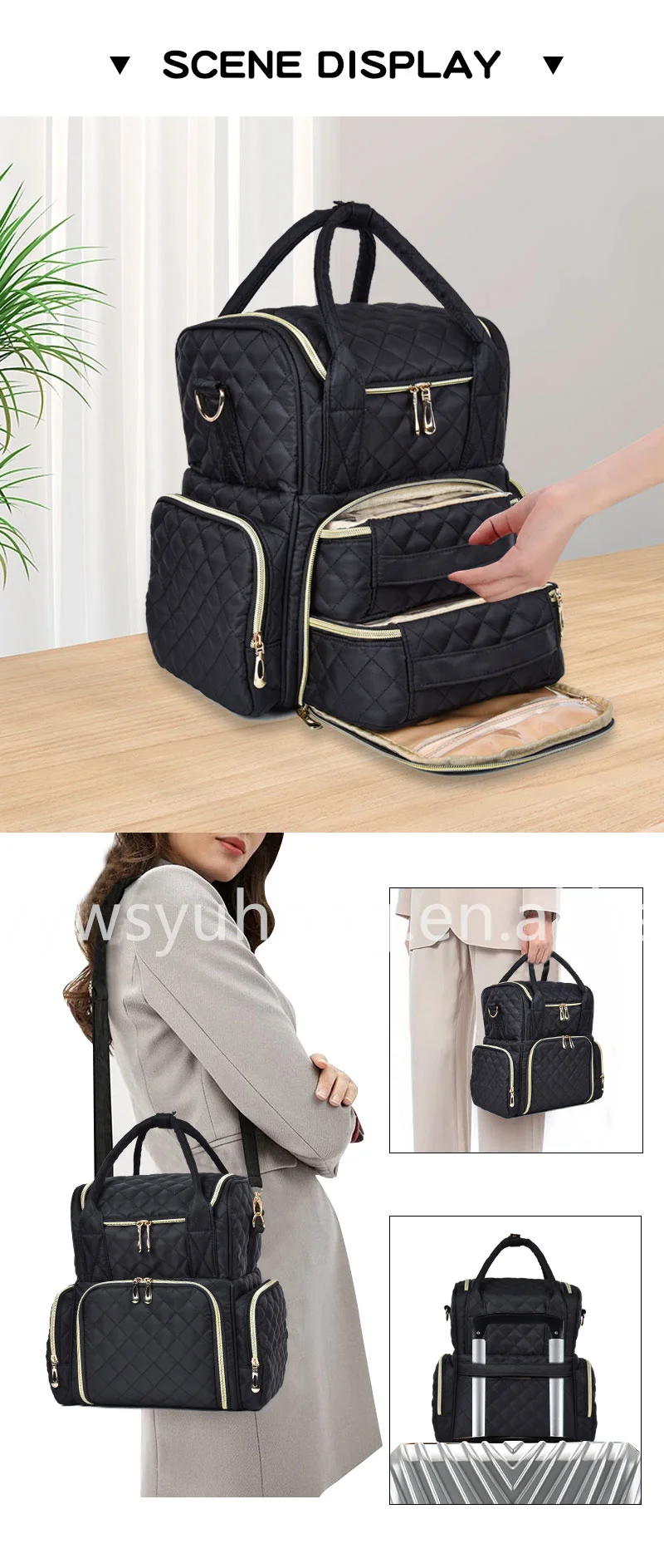 Yuhong Nail Polish Case Nail Lamp Storage Case Beautiful Makeup Bag Cosmetic Storage Bag Nail Polish Set Organizer Bag