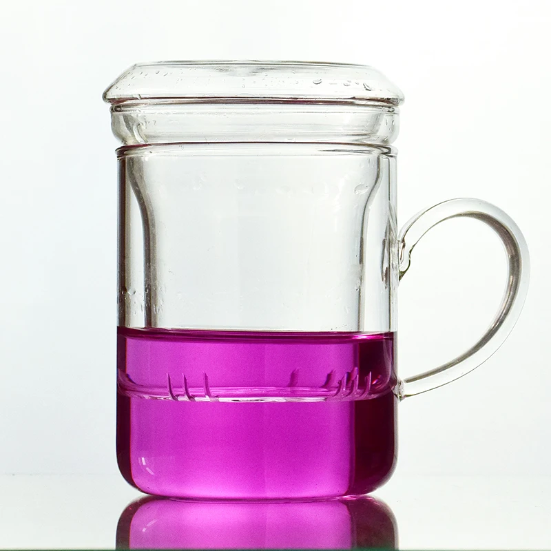 350ml 12oz  Glass Brewing Tea Cup Tea Infuser Mug