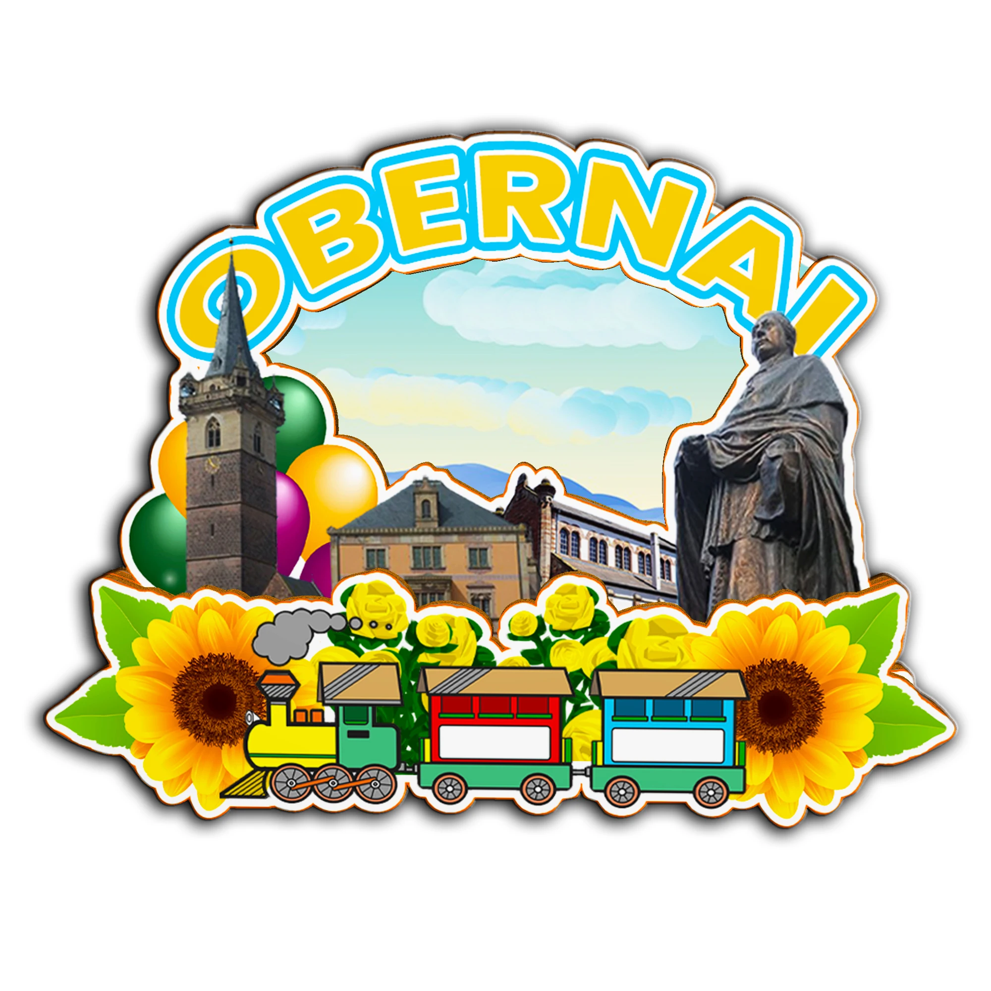 Refrigerator Magnet Obernai Grand Est France Fridge Magnet City Travel Souvenirs Gifts 3D Classic Home Crafts
