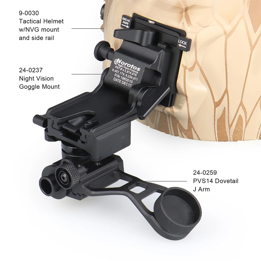 2024 Новый PVS-14 адаптер ночного видения J-Arm крепление для NV Scope Nvg