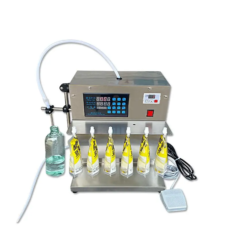 2.5L/min Digital Spout Pouch Filling And Capping Machine Juice Soybean Milk Bottle Filling And Capping Machine
