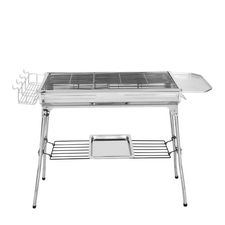 Factory direct supply multifunctional stainless steel thickened barbecue grill outdoor foldable portable bbq large barbecue rack