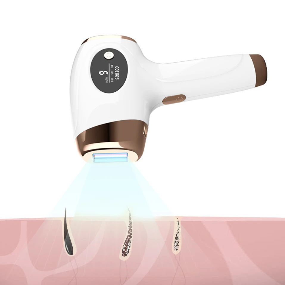 Лазерный IPL эпилятор Ice Feel Cool, безопасное безболезненное удаление волос, 500000 вспышек, постоянное удаление волос