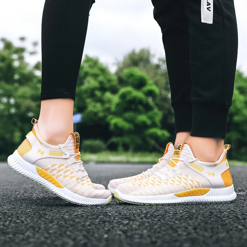 manufacturer  flying knit white casual shoes vapors plus new fashion air comfortable sneakers  sports shoes for men