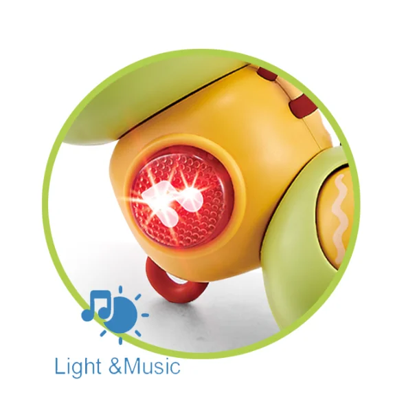 2023 Hot selling fun baby sound and light rotating caterpillar early education bell wholesale plastic gift toys