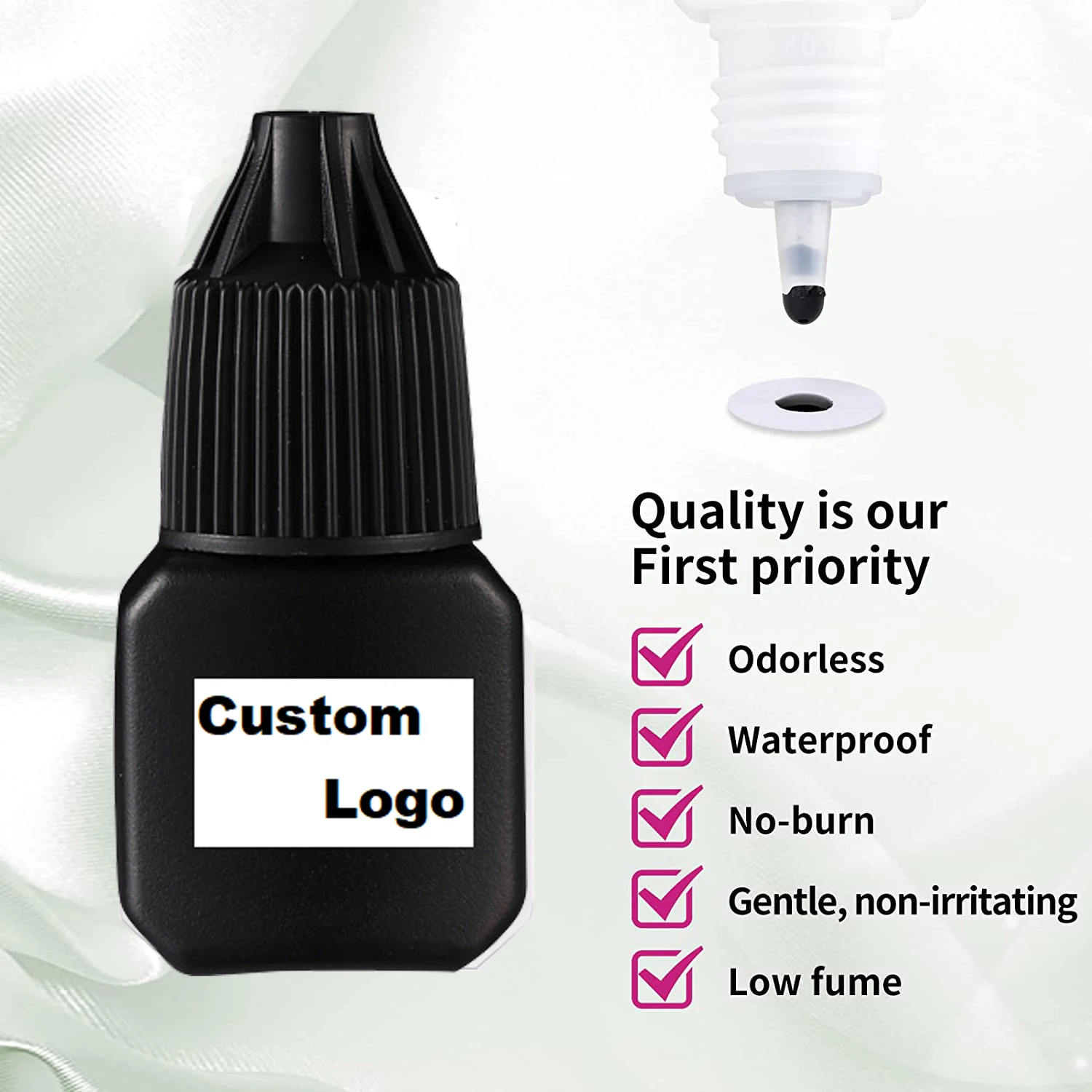 Fast Drying Eyelash Glue 0.5-1 Second 7-8 Weeks Long Retention Waterproof Private Label 5ml Adhesive Eyelash Extension Glue