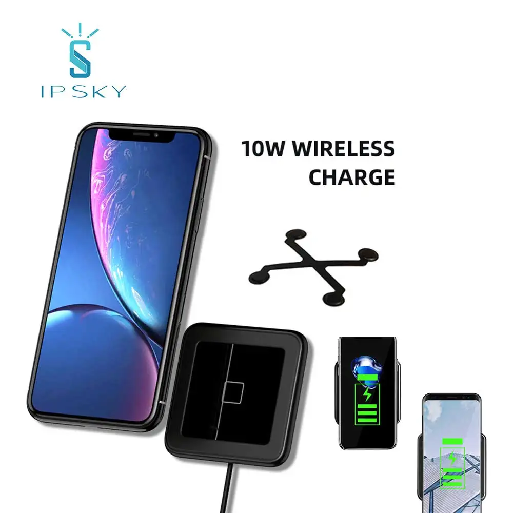 IPSKY поддерживает все беспроводные зарядные устройства для телефона автомобиля с вращением на 360 градусов магнитная Быстрая