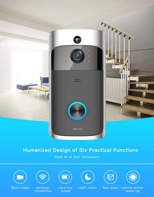 
Hot Sale 720P/1080P HD Wholesale Smart ring Video Doorbell phone 