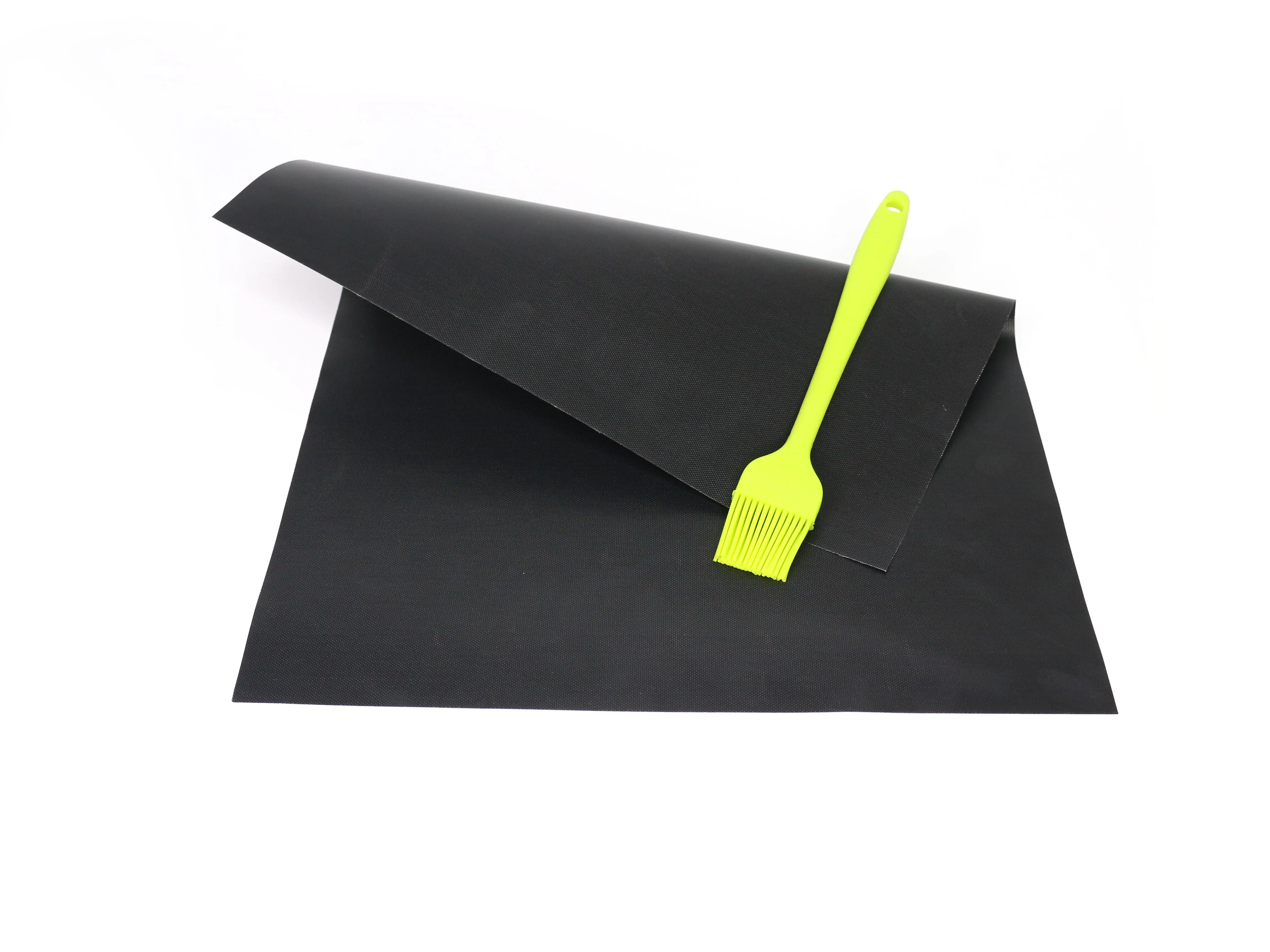 Food Grade Easy Clean BBQ Tool Set 3 Pieces Non-stick Heat Resistant PTFE Copper Grill Mats with Brush Set