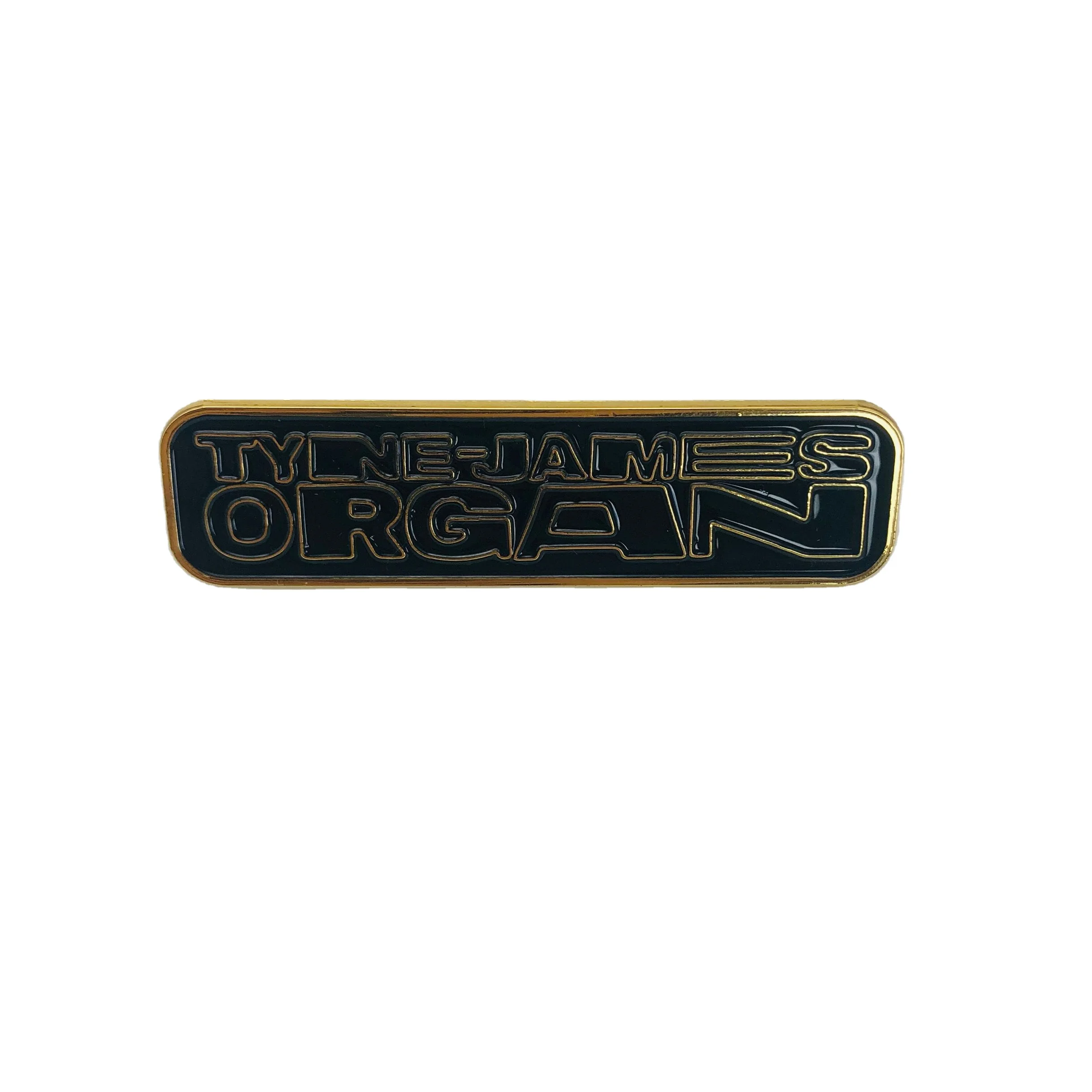 
High Quality Custom Company or School Staff Logo Metal Name Badge With Safety Pin or Magnet Backing 