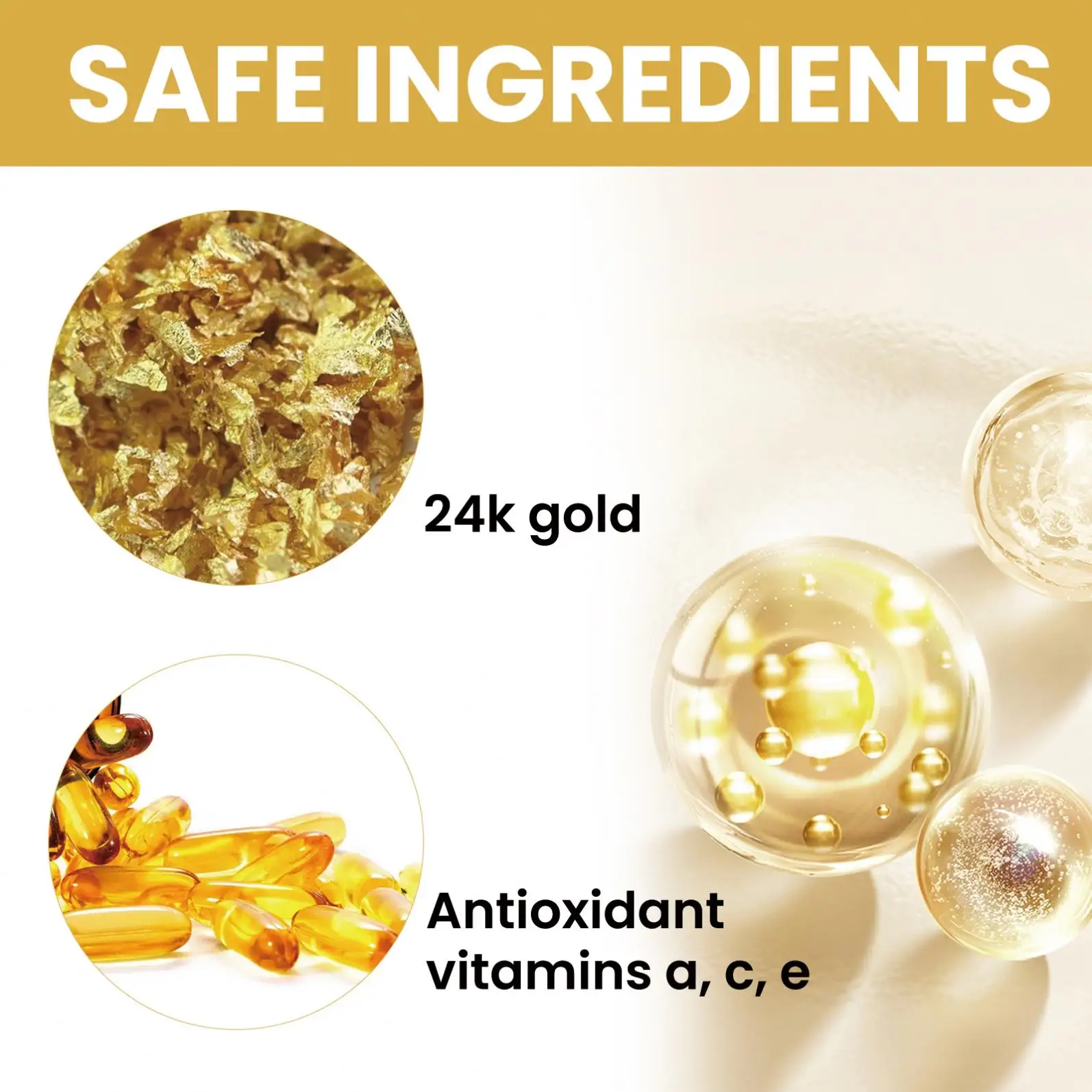 Amz on Hot 24K Gold Anti Aging Snail Oil Serum Lifting Reduce Fine Lines and Wrinkles Anti-Aging Moisturizing Snail Serum