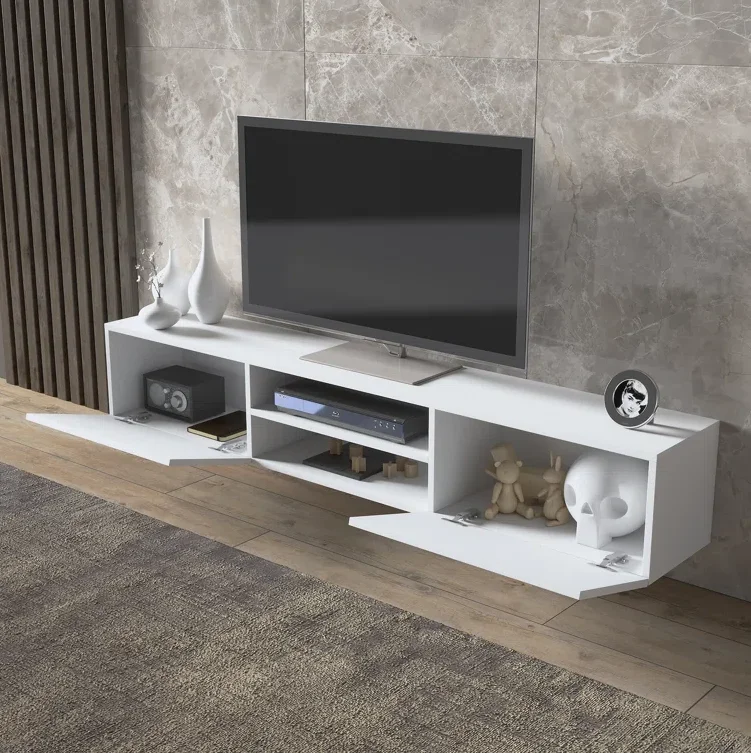 Плавающая телевизионная подставка до 80 дюймов TVs Современная медиаконсоль