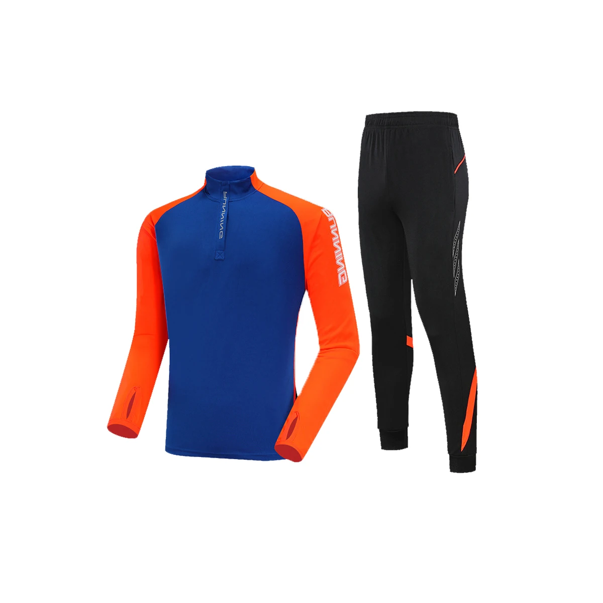 Пустой спортивный костюм куртка и штаны для фитнеса осенний одежда спортзала мужской молодежи