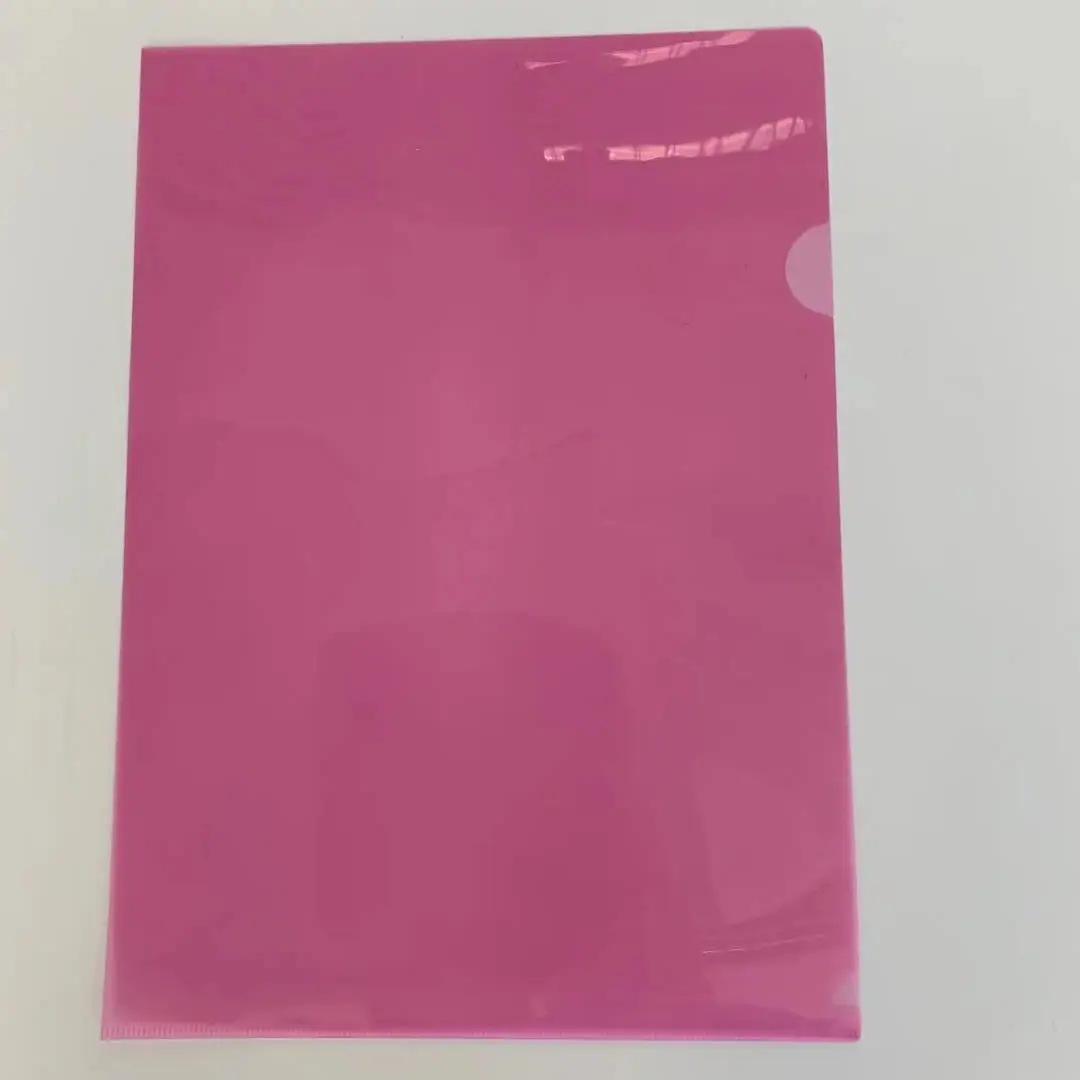 Made To Order High Cost-Effective Pp Material Clear Office Pp File Folder L type Clear Holder