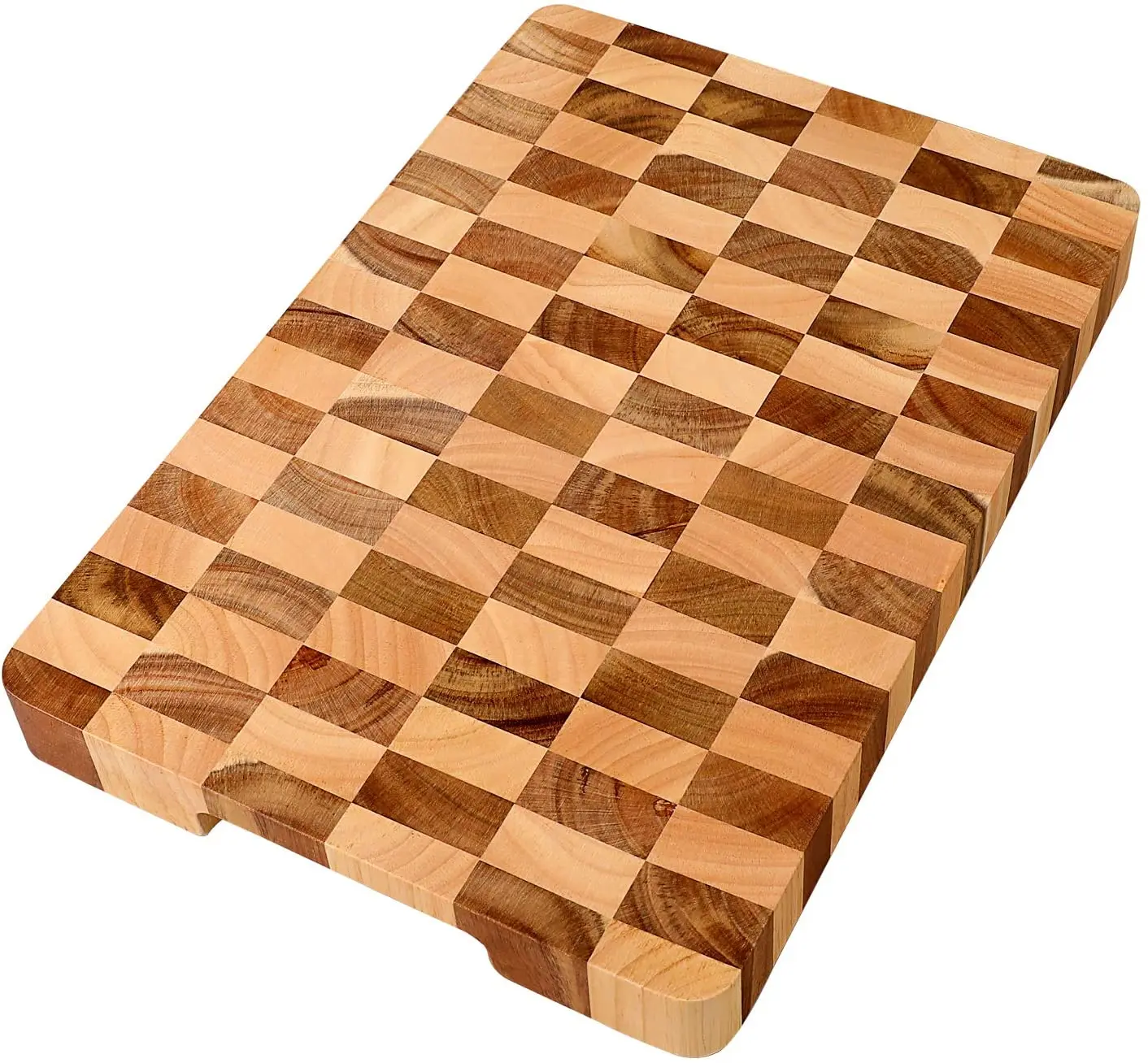 Wood Cutting Board with Handle Wooden Chopping Blocks Countertop Round Paddle Cheese Board for Meat Bread Serving Board