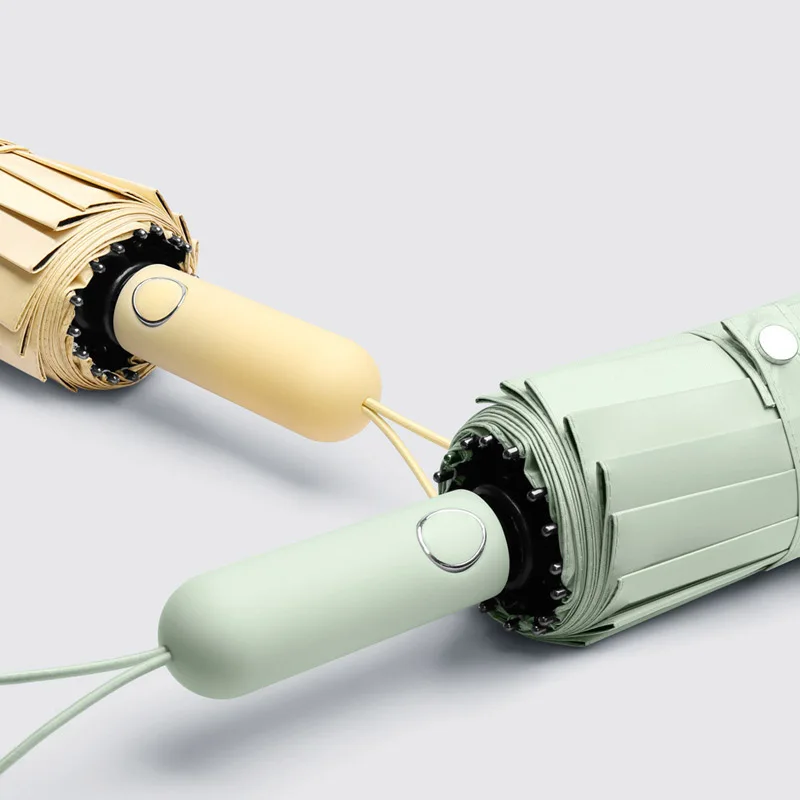 Wholesale cheap Multi color custom logo 3 folding umbrella automatic sun and rain umbrella for outdoor