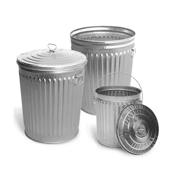GALVANIZED TRASH CANS METAL TRASH GARBAGE CANS GALVANIZED IRON TRASH GARBAGE CANS
