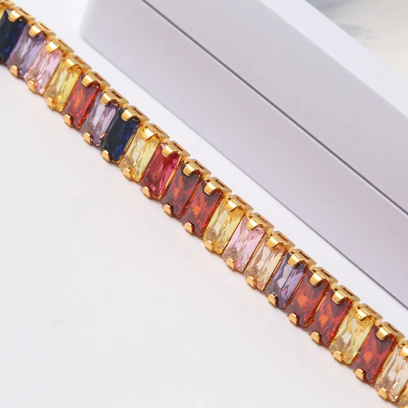 High Quality Bracelet Diamonds Women Brass Zircon Bracelet AAA Copper Jewelry