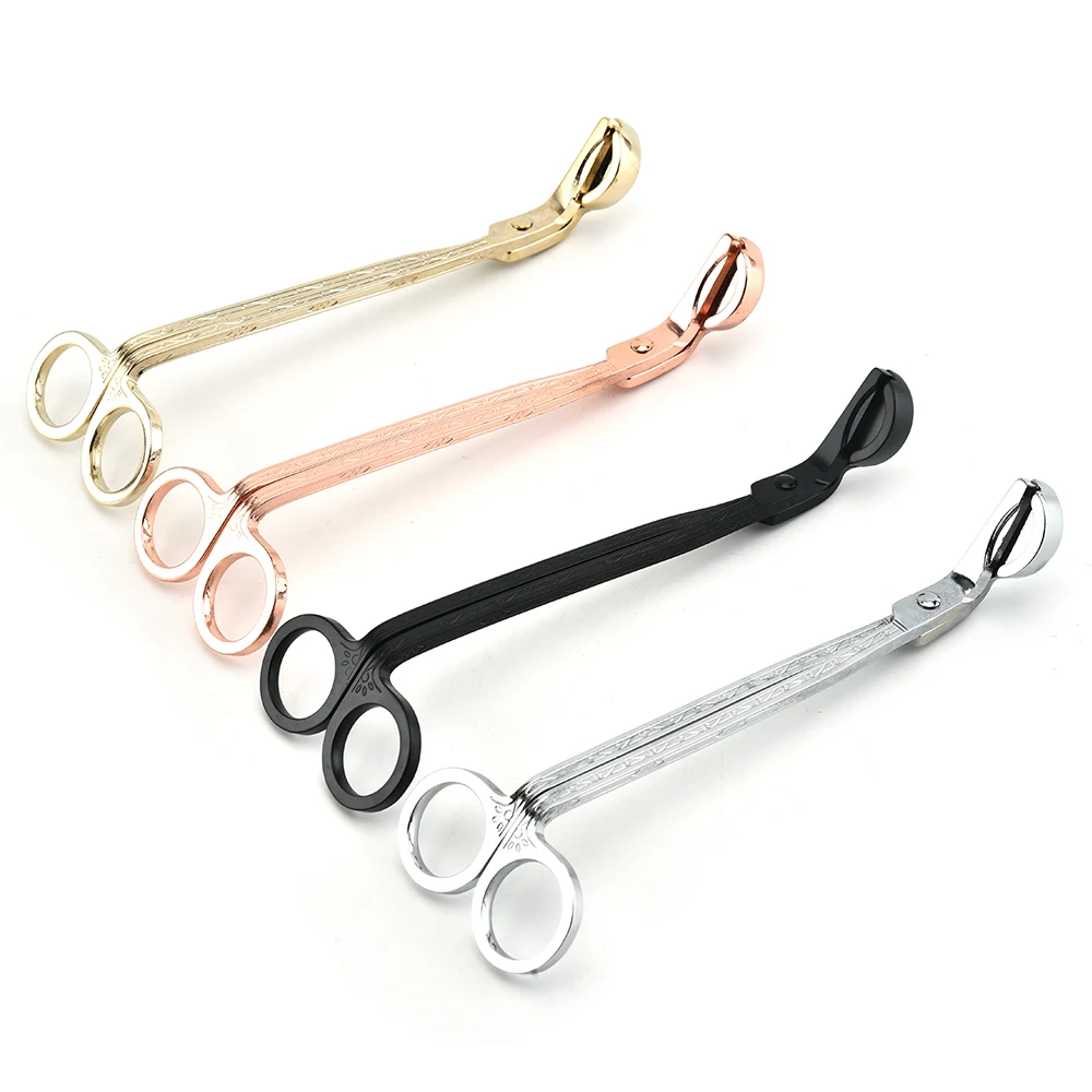 Wholesale Rose Gold Stainless Steel 3CR13 Candle Wick Trimmer Candle Wick Scissors