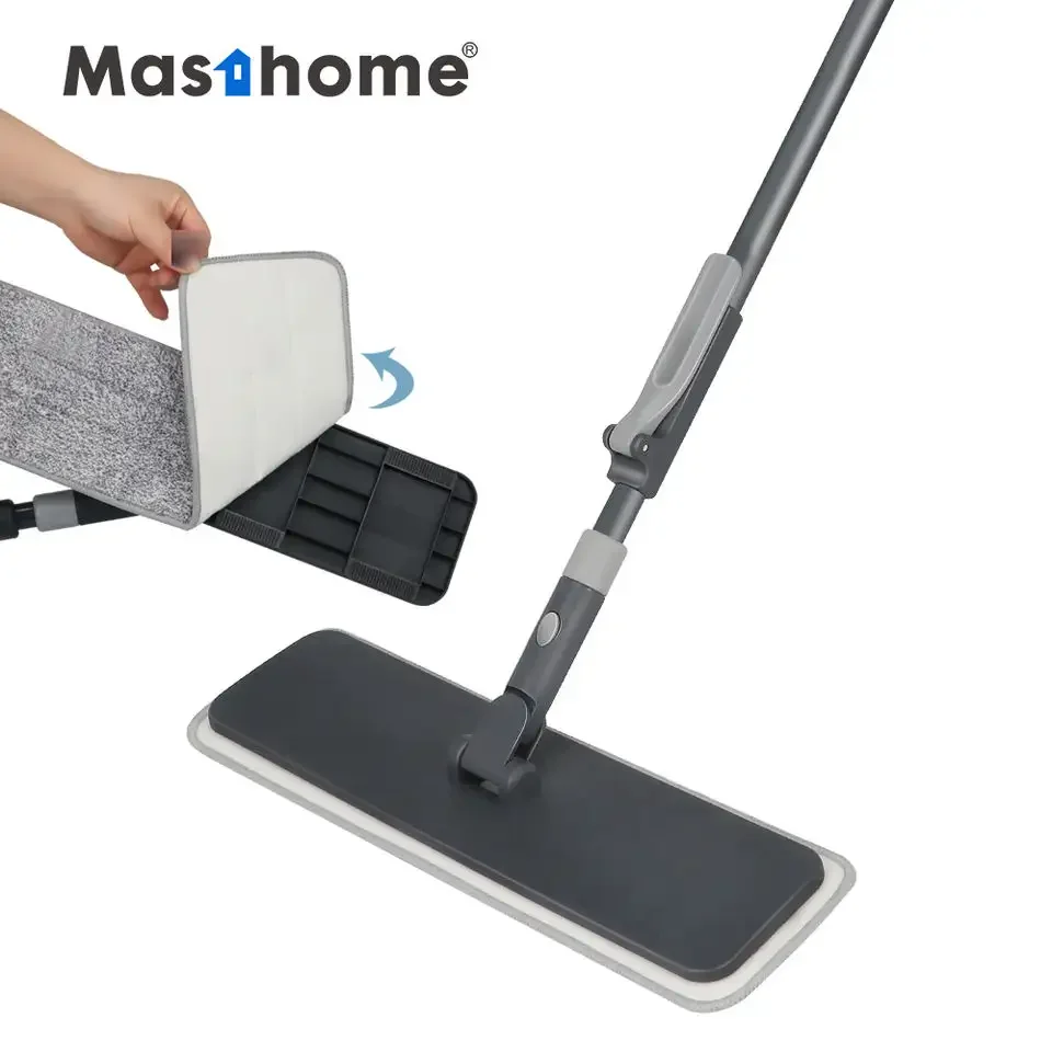 Masthome Newly Customizable Microfiber Cleaning Mop Flat Pad Magic Floor for Housework