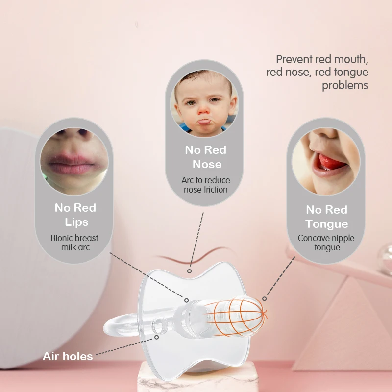 factory wholesale high quality food grade soft air inflation liquid Soother Soft Safety silicone newborn baby pacifier