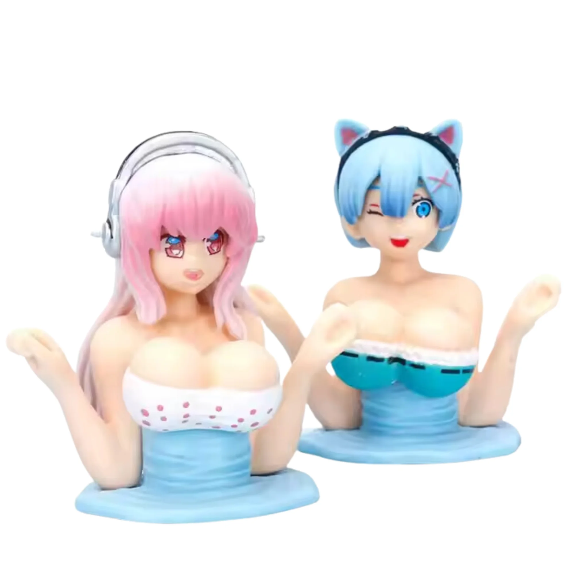Kawaii Re: Zero японские аниме-фигурки Супер Sonico грудь встряхнуть девушка комната автомобиль фигурки