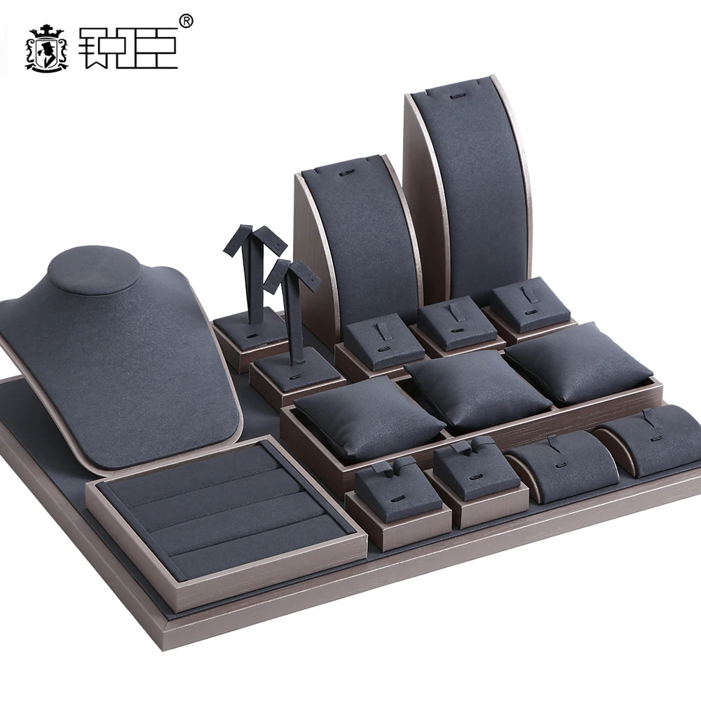 Jewellery Store Fashion Velvet Jewelry Display Rack Sets