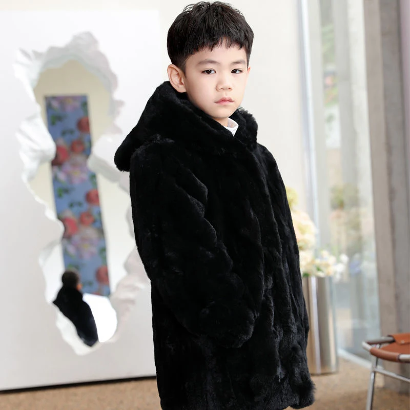Children Rex rabbit fur Thick Coat Cheap Price Winter Clothes Hot Sale Warm Sweater Winter Coat