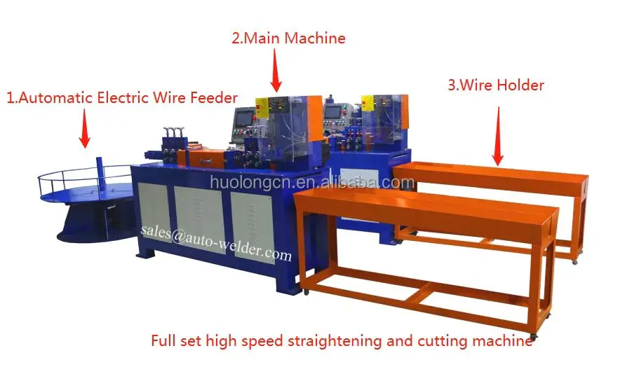 PLC Control Steel Wire Straightening and Cutting Machine with 6-8mm