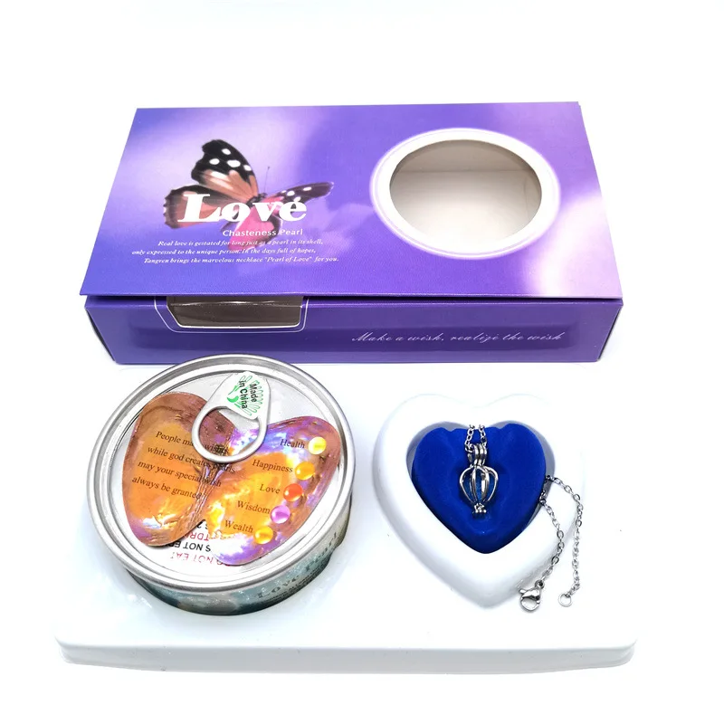 Wholesale Love Oyster Pearl Kit Set Gift Pearl Oyster Necklace Set