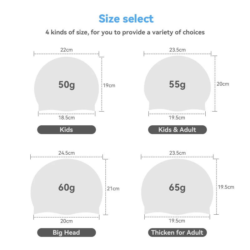 Bestselling 100% Environmental Silicone Custom Print Swim Cap for Adult Chlorine Resistant Adult Silicone Swim Cap