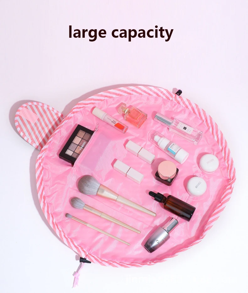 OEM oxford drawstring design fashion travel  cosmetic storage beauty Hot selling  large pouch girl makeup bag