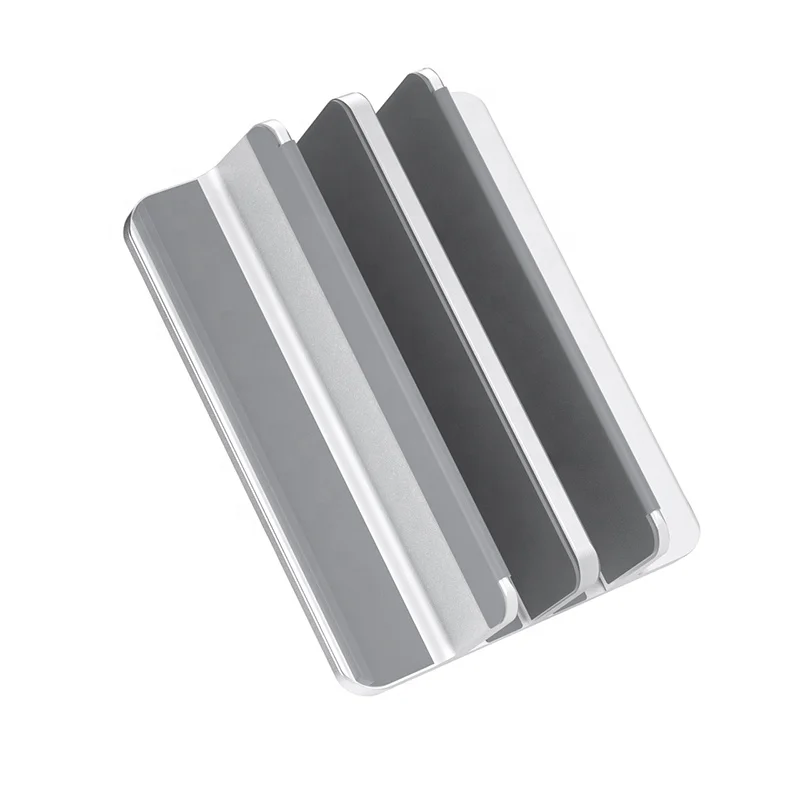 Custom Logo Adjustable Vertical Desktop Laptop Stand Holder Fit for Mac Book Notebook Aluminium CNC Machining