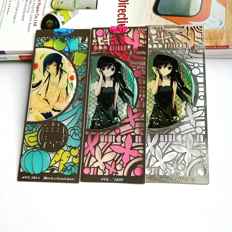 Custom Logo Books Etching Metal Stainless Steel Enamel Bookmark