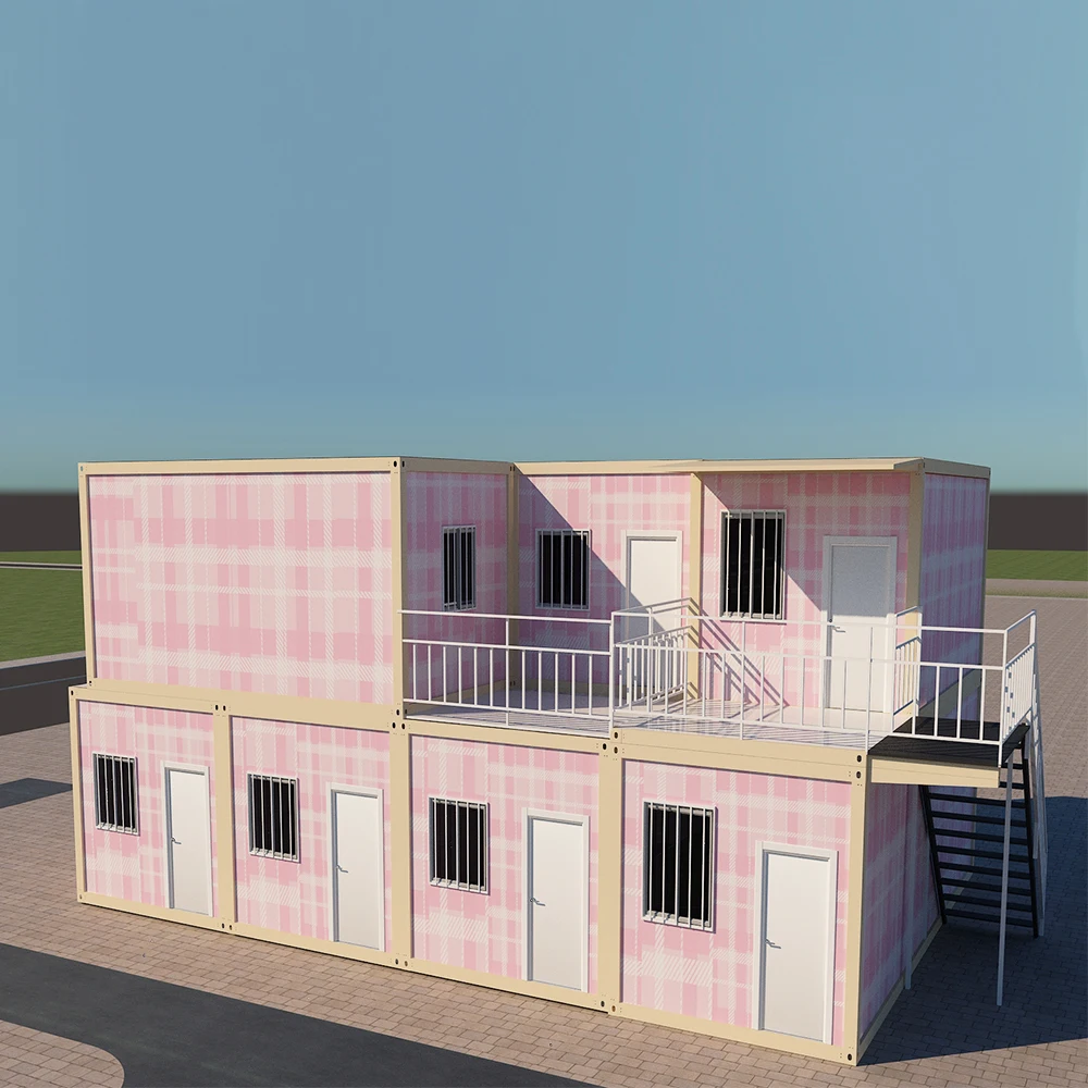 High Quality Pack Shipping Container Two Bedroom Prefab Container House  Garage Storage Foldable Homes