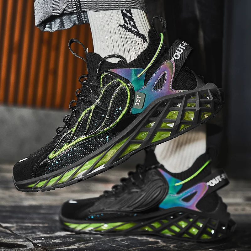 Trail Running Shoes High Quality Man Footwear Knit Boot Sport Sneakers