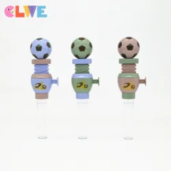Parent kids interactive sport candy toy Telescopic Spring Manipulator soccer Toy candy novelty football sugar tube