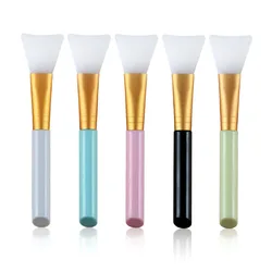 Custom Logo Plastic Handle Face Facial  Foundation Silicone Mask Brush