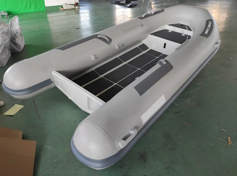 Toshare Custom Logo Pedal Patrol Rib Boat Fiberglass Hull Floor Hovercraft Canoe for Ocean Waters Fishing
