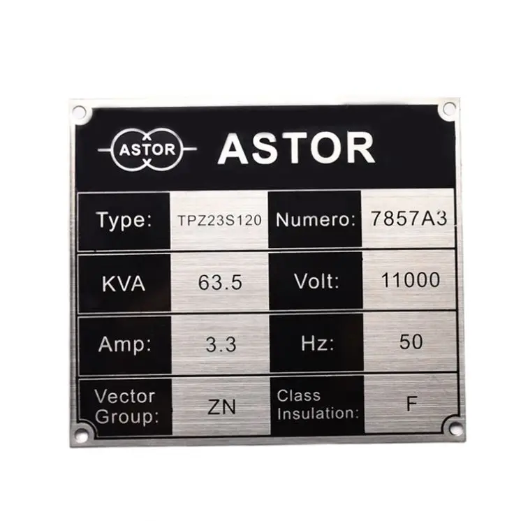 Factory Custom Metal Nameplate Embossed Metal Logo Brushed Printed Adhesive Anodized Aluminum Sticker