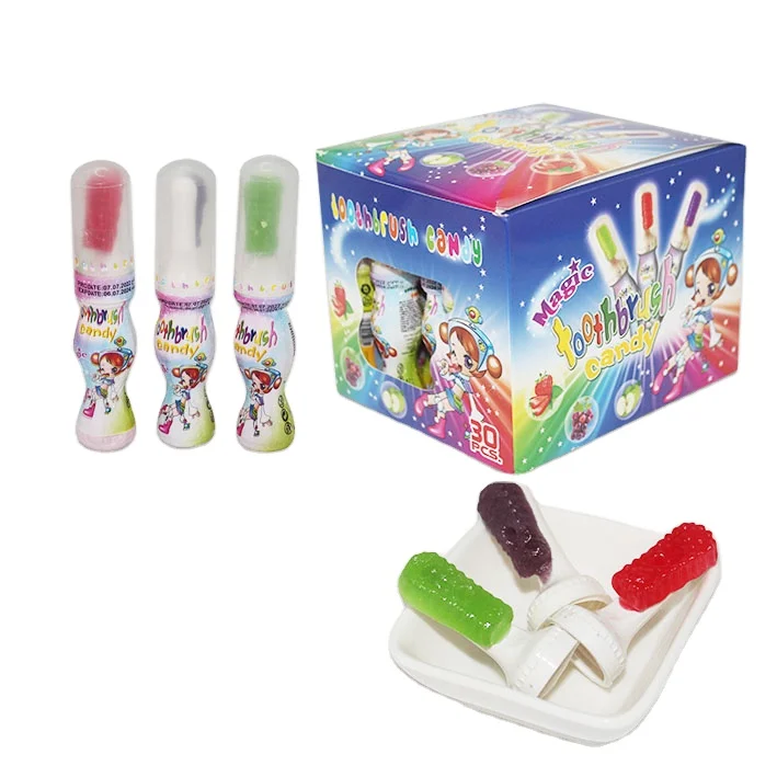 Toothbrush Shape Candy Hard Lollipop Candy with Fuit Juice