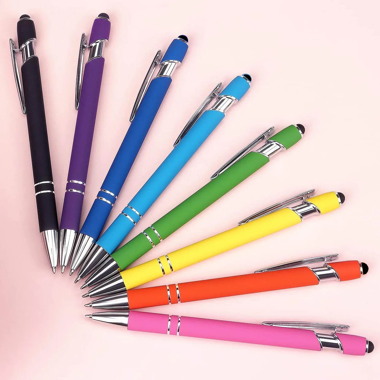 Business Gifts Metal Ballpoint Pen With Custom Logo Multi-Colored Aluminum Touch Stylus Ball Pen