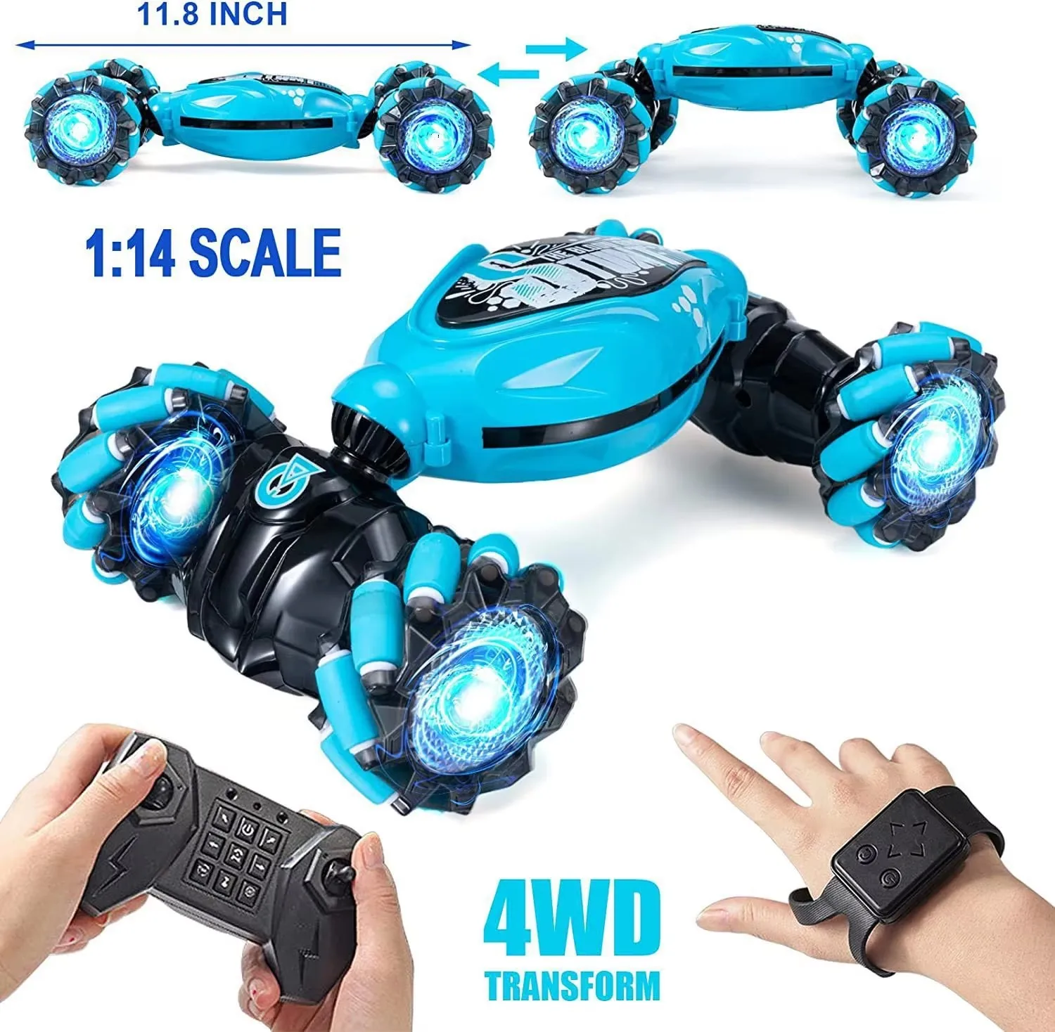 Toysky 3 Color 28CM Carro De Juguete Watch Remote  Gesture Sensing Rc Stunt Car 360 Rotating Remote Control Car toy for Kids