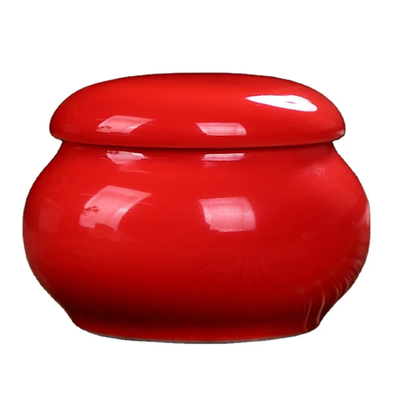 Wholesale ceramic round sealed jars spice storage jars  Ceramic Tea Cans for Matcha Powder