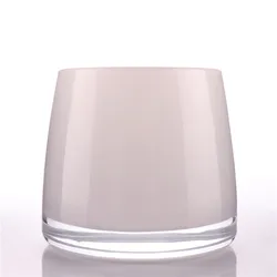 BOYE Wholesale 7oz Unique Shaped Luxury White Glass Candle Jars For Candle Making