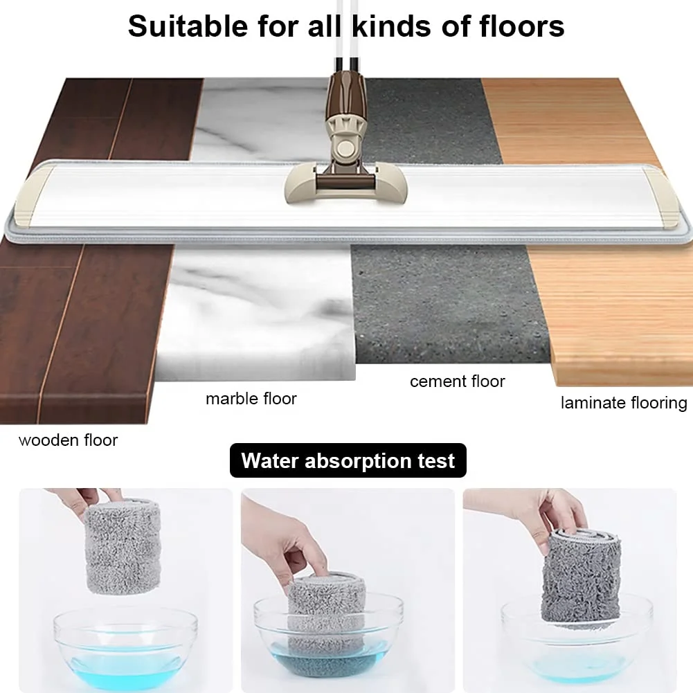 Mop Replacement Pad, Micro Fiber Cleaning Mop Replacement Pad, Reusable Mop Replacement Pad, Size 33*12 cm