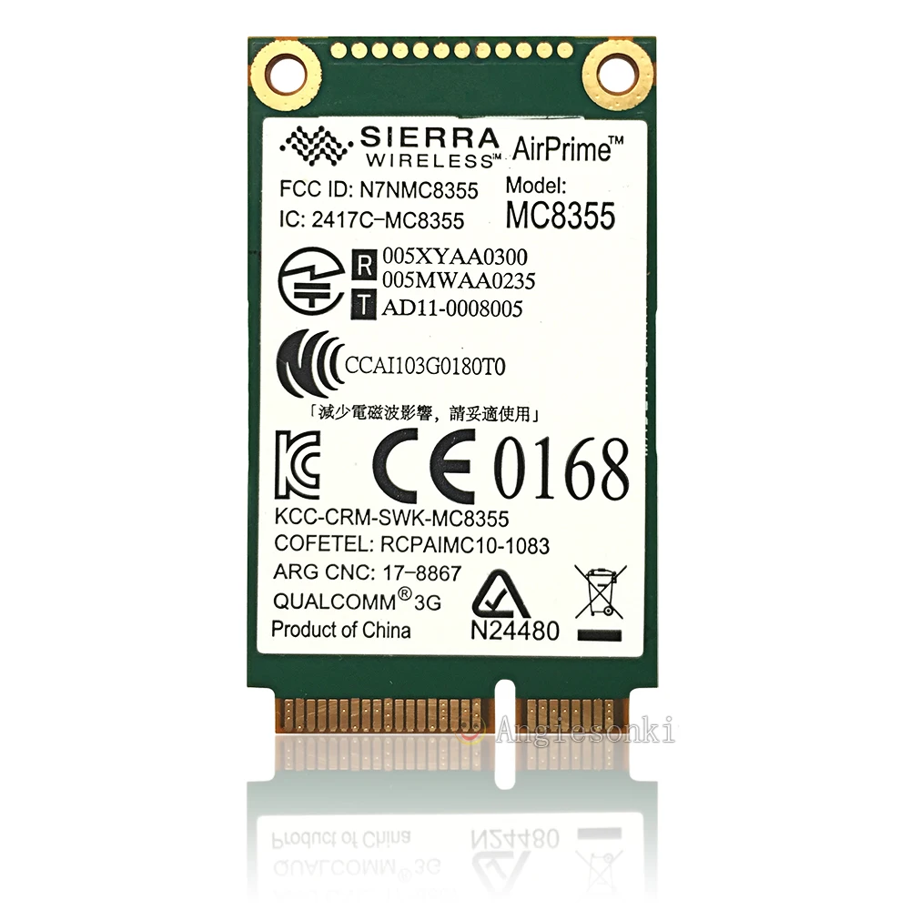 Sierra wireless MC8355 GOBI3000 Mini PCI-e 3G SPS:634400-001 HS2430 HSPA Wireless  Card GPS for hp 8640P 2170p 2560p 8460p