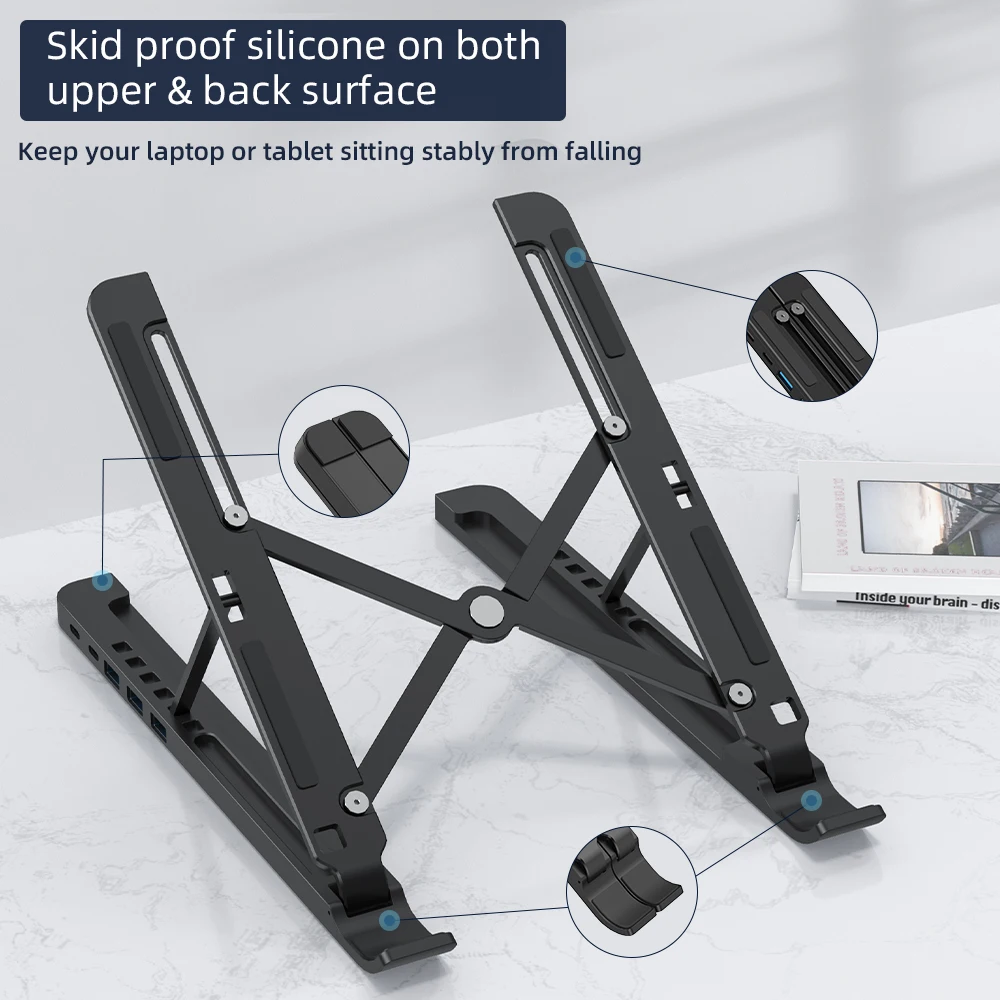 usb c hub 3.0 4 in 1 type c hub micro ipad power hub car laptop stand with USB PD SD Reader All In One For PC Computer A