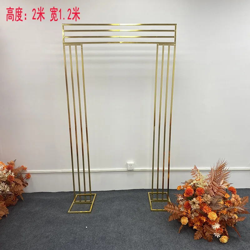 metal wedding artificial flower arch iron frame for outdoor wedding decoration
